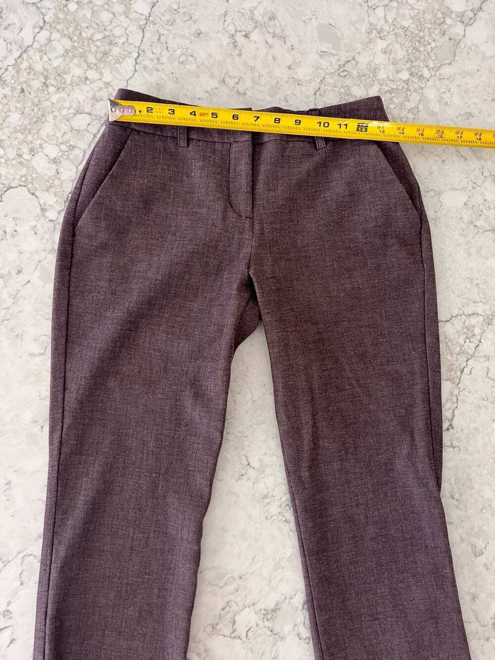 Express Editor Mid-Rise Bootcut Heathered Dress Pants Size 2R - Picture 9 of 11